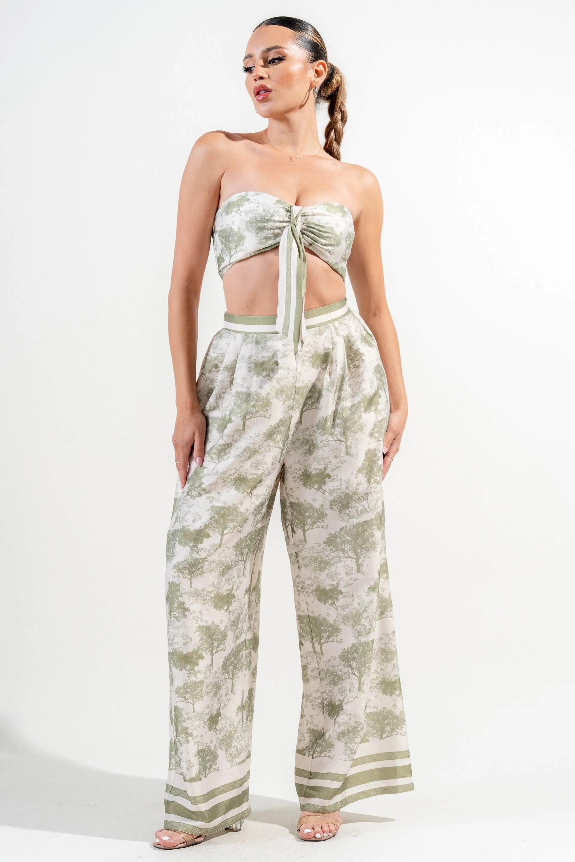 PSWS9768K / LINEN PRINT TOP AND PANTS SET sold by privy product image thumbnail 5