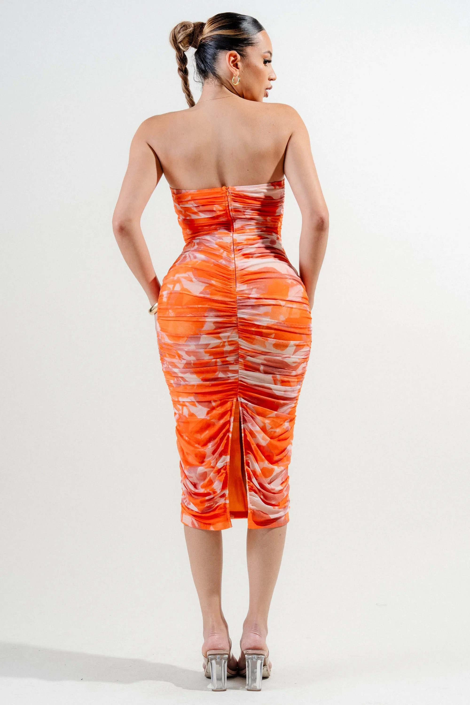 PDKS78609N / MESH PRINT MIDI DRESS sold by privy product image thumbnail 3