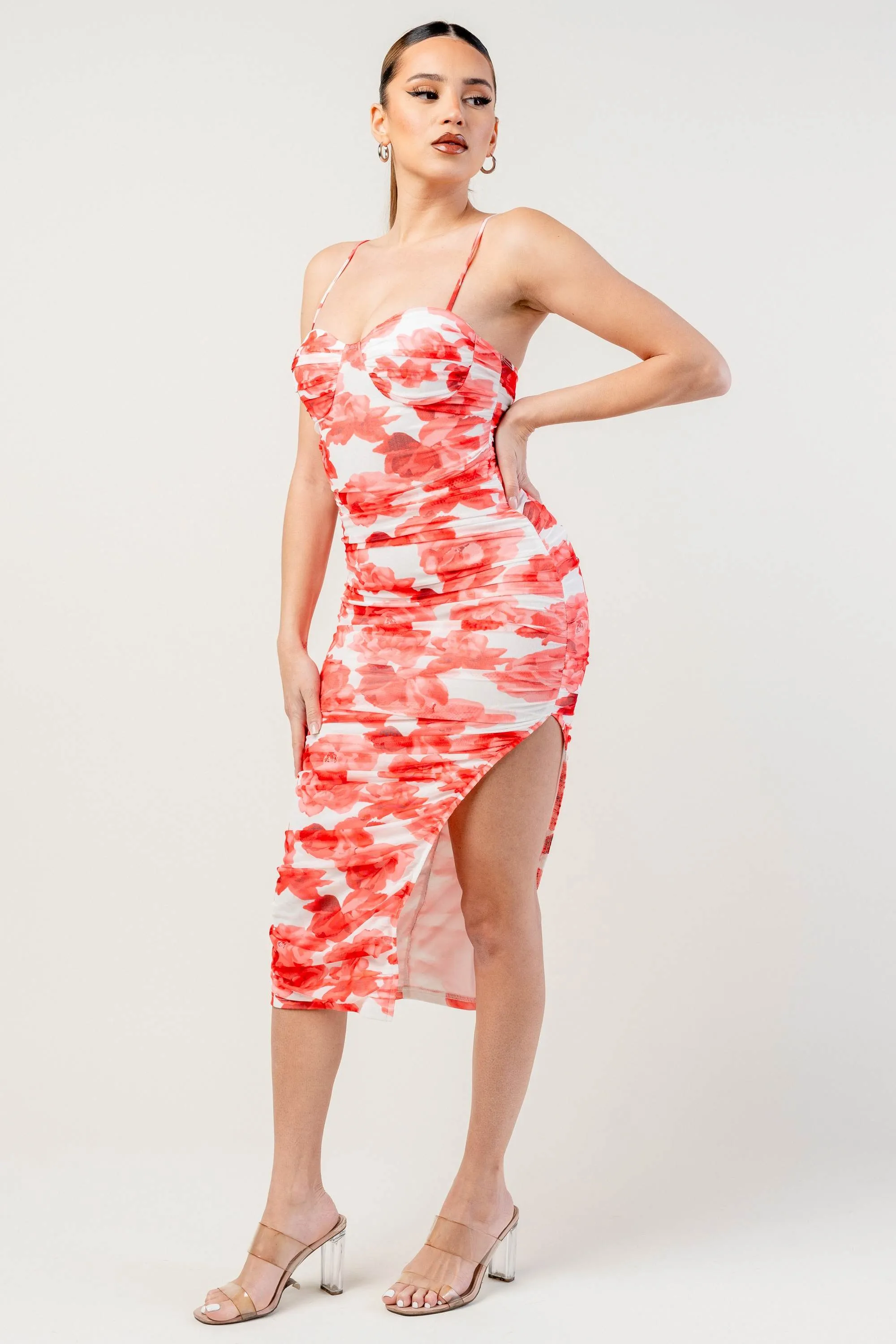 PDKS78574 / MESH PRINT MIDI DRESS sold by privy product image thumbnail 2