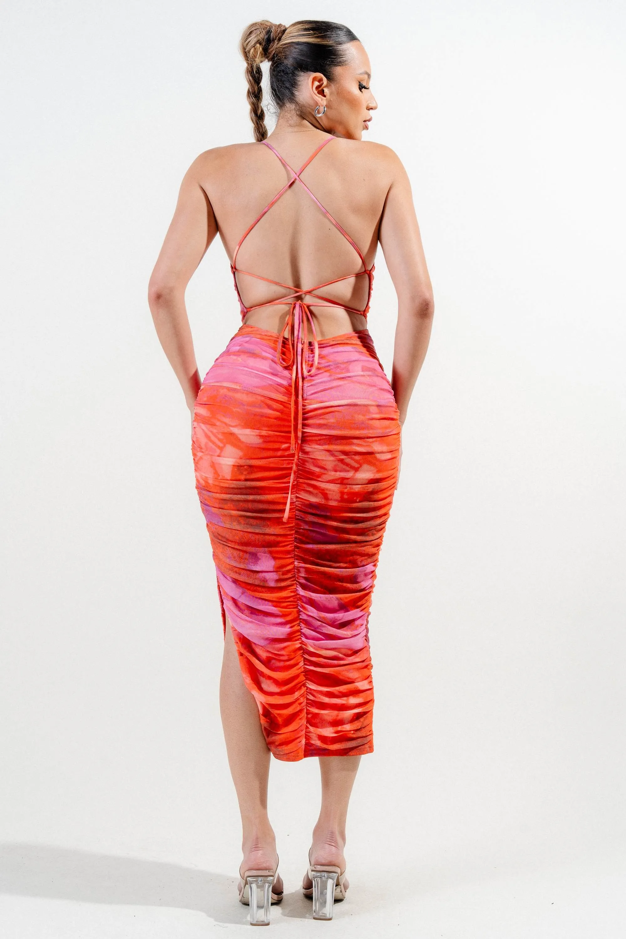 PDKS78828B / MESH PRINT MAXI DRESS sold by privy product image thumbnail 3