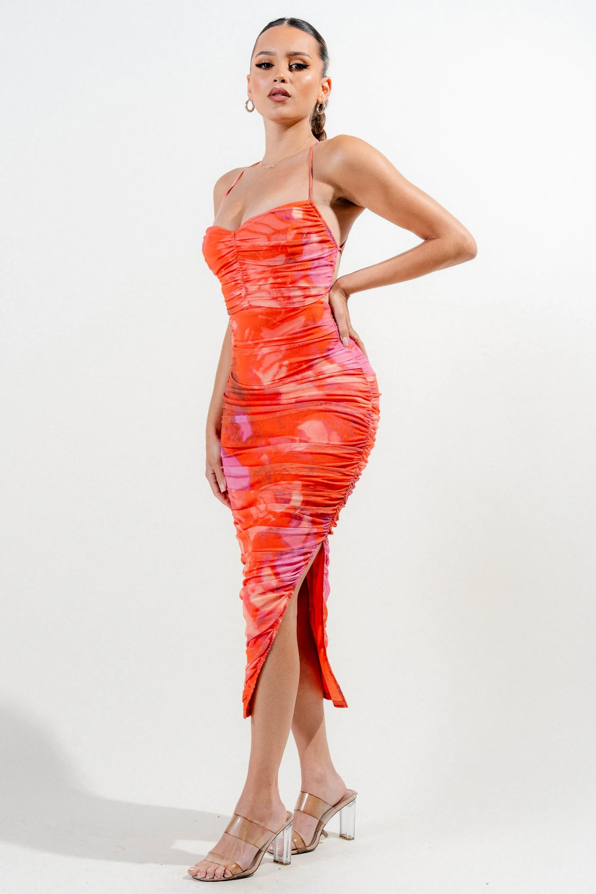 PDKS78828B / MESH PRINT MAXI DRESS sold by privy product image thumbnail 2