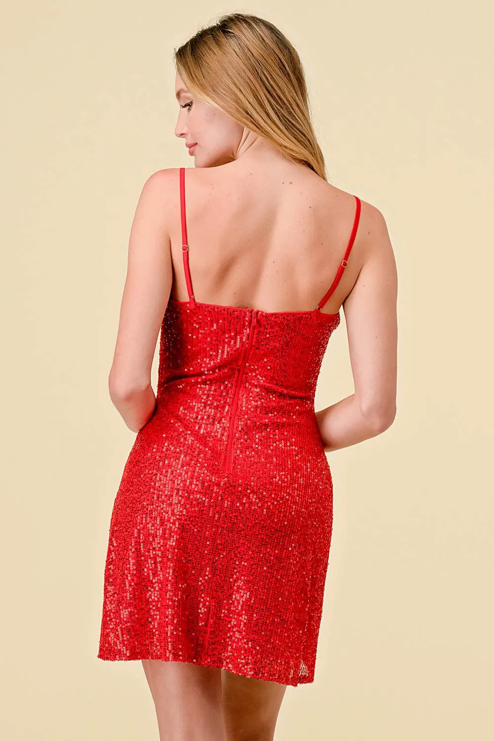 BD10297H / SEQUINS COWL NECK BODYCON MINI DRESS sold by privy product image thumbnail 3