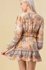 BS3154S / FLORAL PRINT RUCHED CROP TOP AND SKIRT SET sold by privy