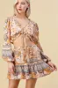 BS3154S / FLORAL PRINT RUCHED CROP TOP AND SKIRT SET sold by privy