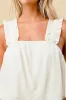 BT1407C / FLOWY CAMI WITH RUFFLED DETAIL STRAPS TOP sold by privy