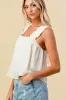 BT1407C / FLOWY CAMI WITH RUFFLED DETAIL STRAPS TOP sold by privy
