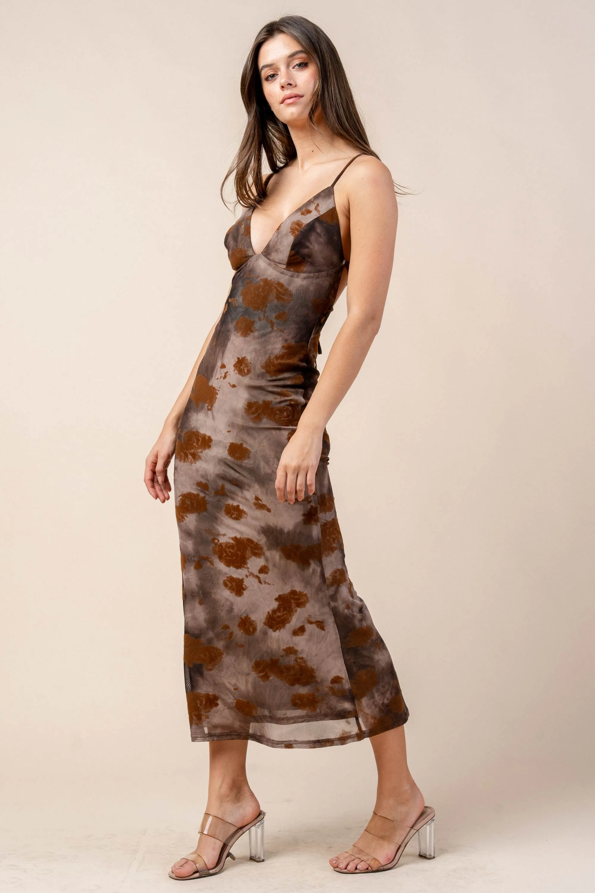 CDKF30480E / MESH PRINT MAXI DRESS sold by privy product image thumbnail 2