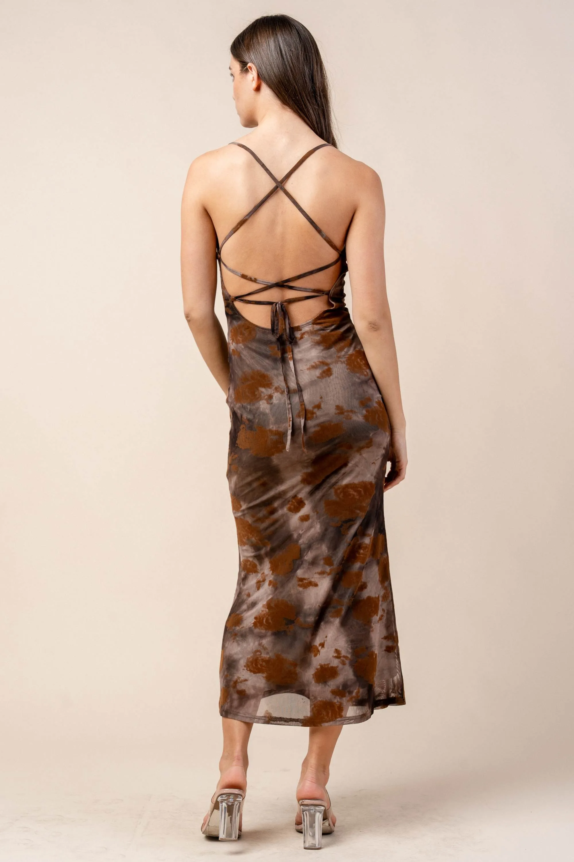 CDKF30480E / MESH PRINT MAXI DRESS sold by privy product image thumbnail 3