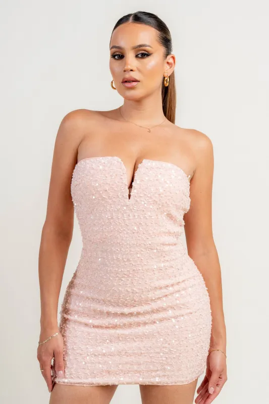 PD79044N / WIRE INSET TUBE BODYCON MINI DRESS sold by privy