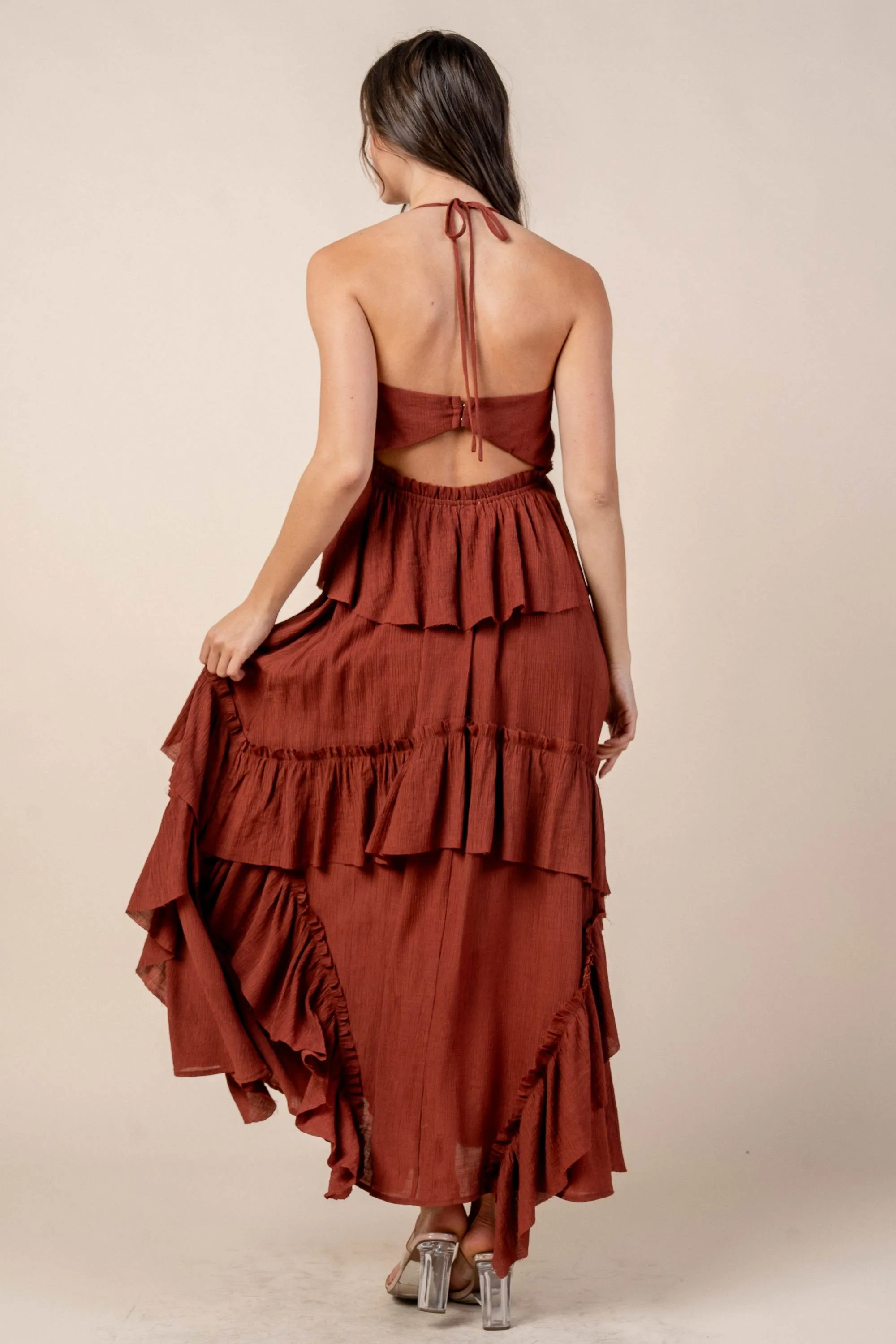 CDWS30425E / RUFFLE DETAIL MAXI DRESS sold by privy product image thumbnail 3