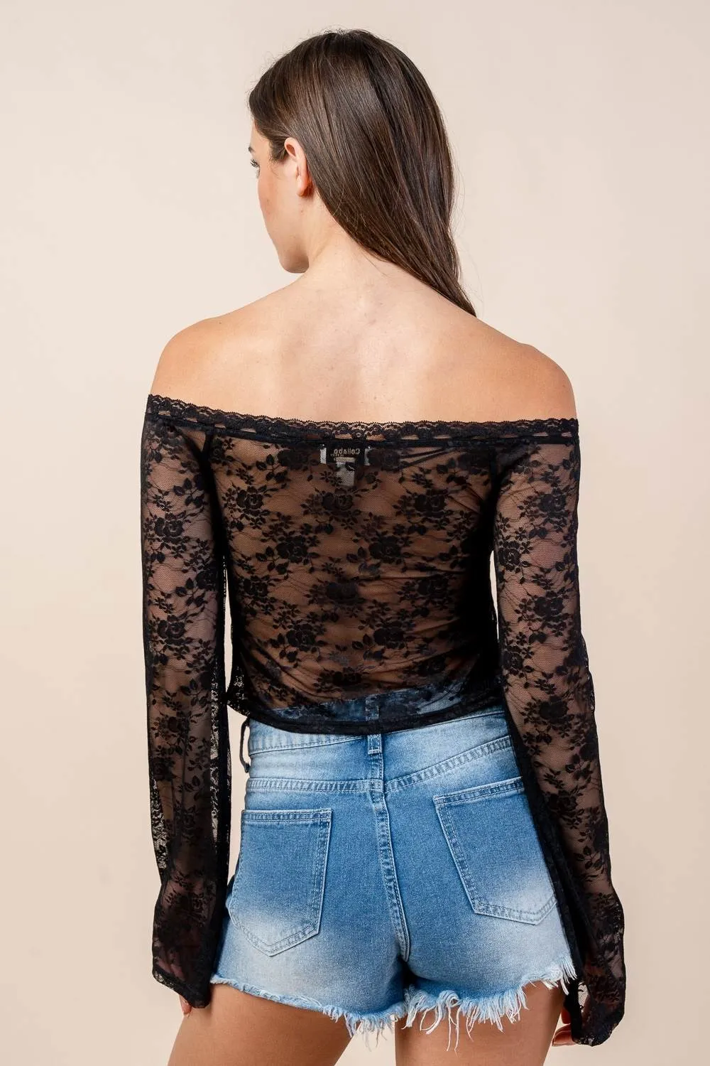 CT10504K / OFF SHOULDER LACE L/S TOP sold by privy product image thumbnail 4