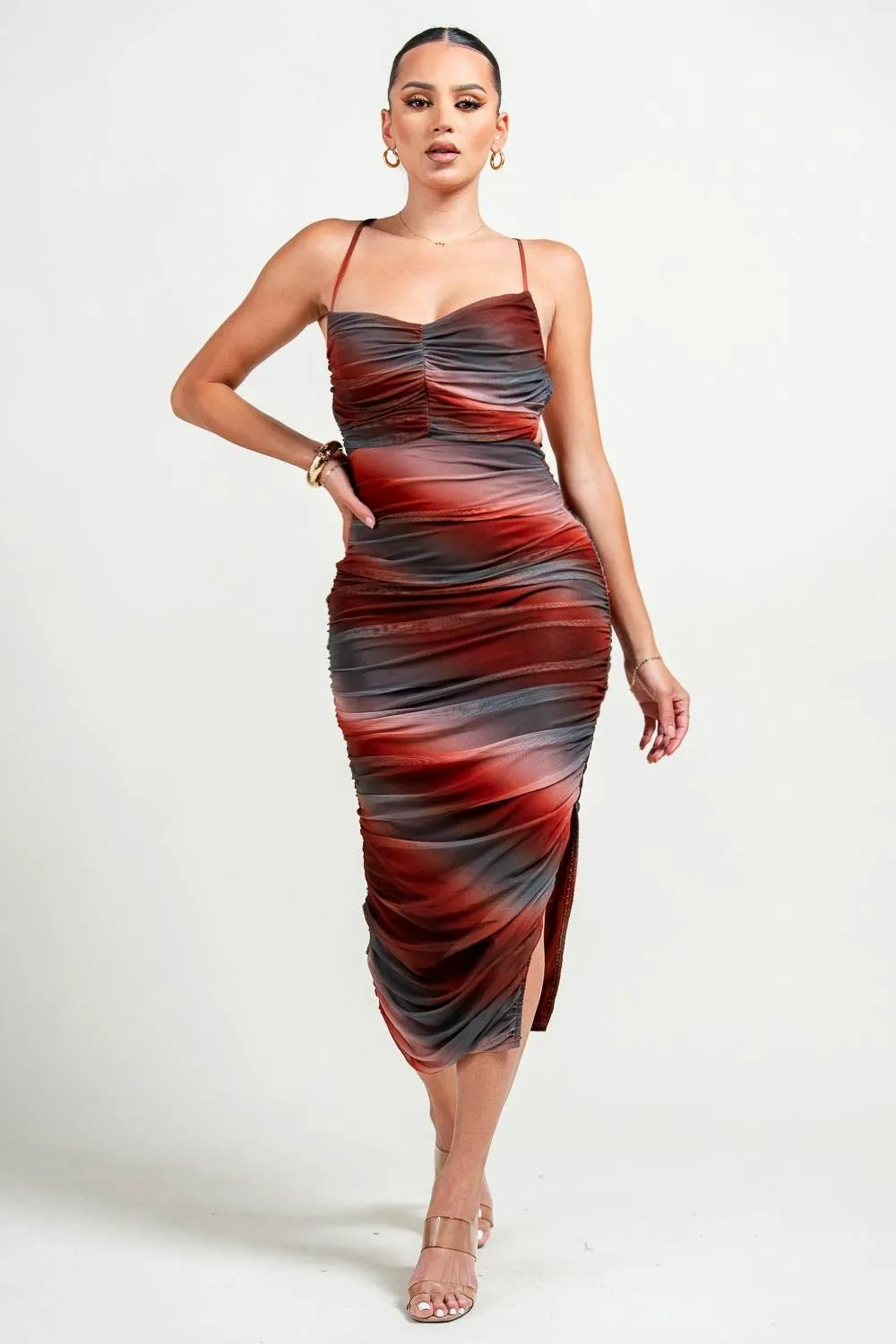 PD79113BST / SWEETHEART LACE UP BACK RUCHING MAXI DRESS sold by privy