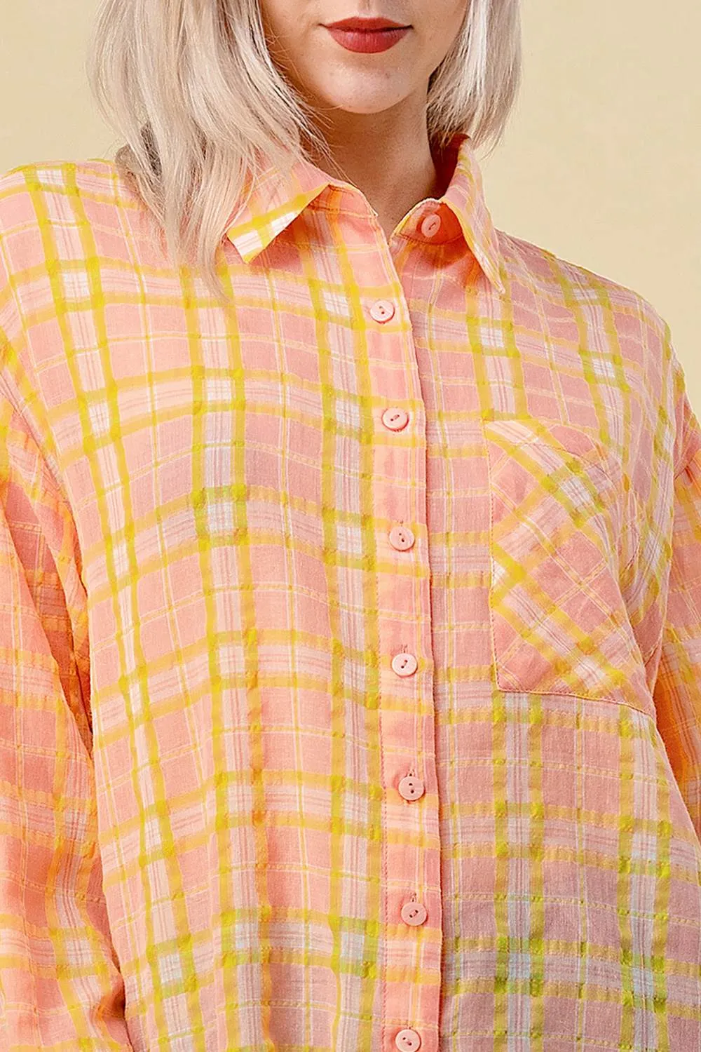 BT1557K / TRENDY PLAID PRINT LONG SLEEVE TOP sold by privy product image thumbnail 5
