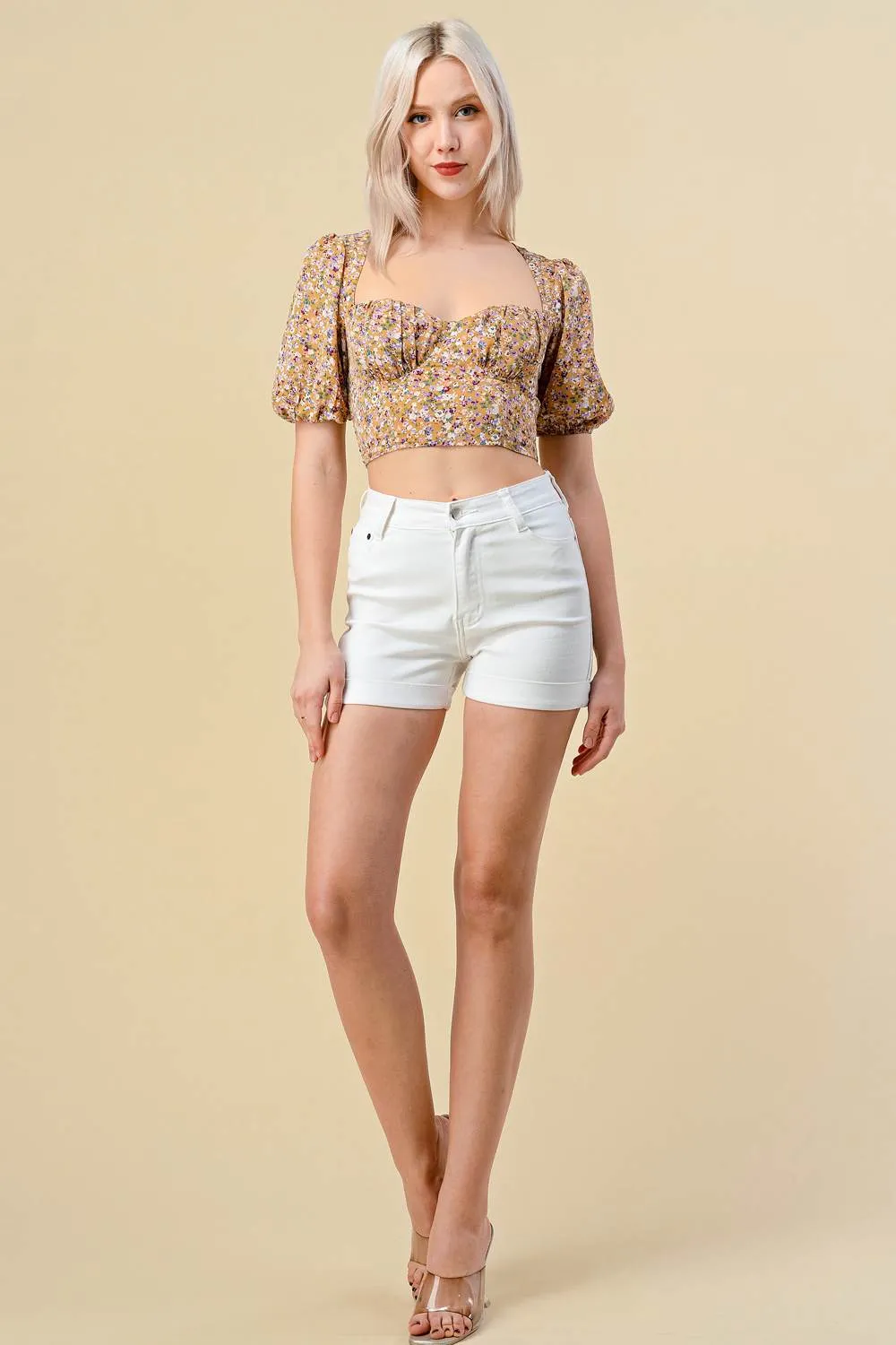BT1428S / TRENDY FLORAL PRINT W/ BACK TIE DETAIL CROP TOP sold by privy product image thumbnail 4