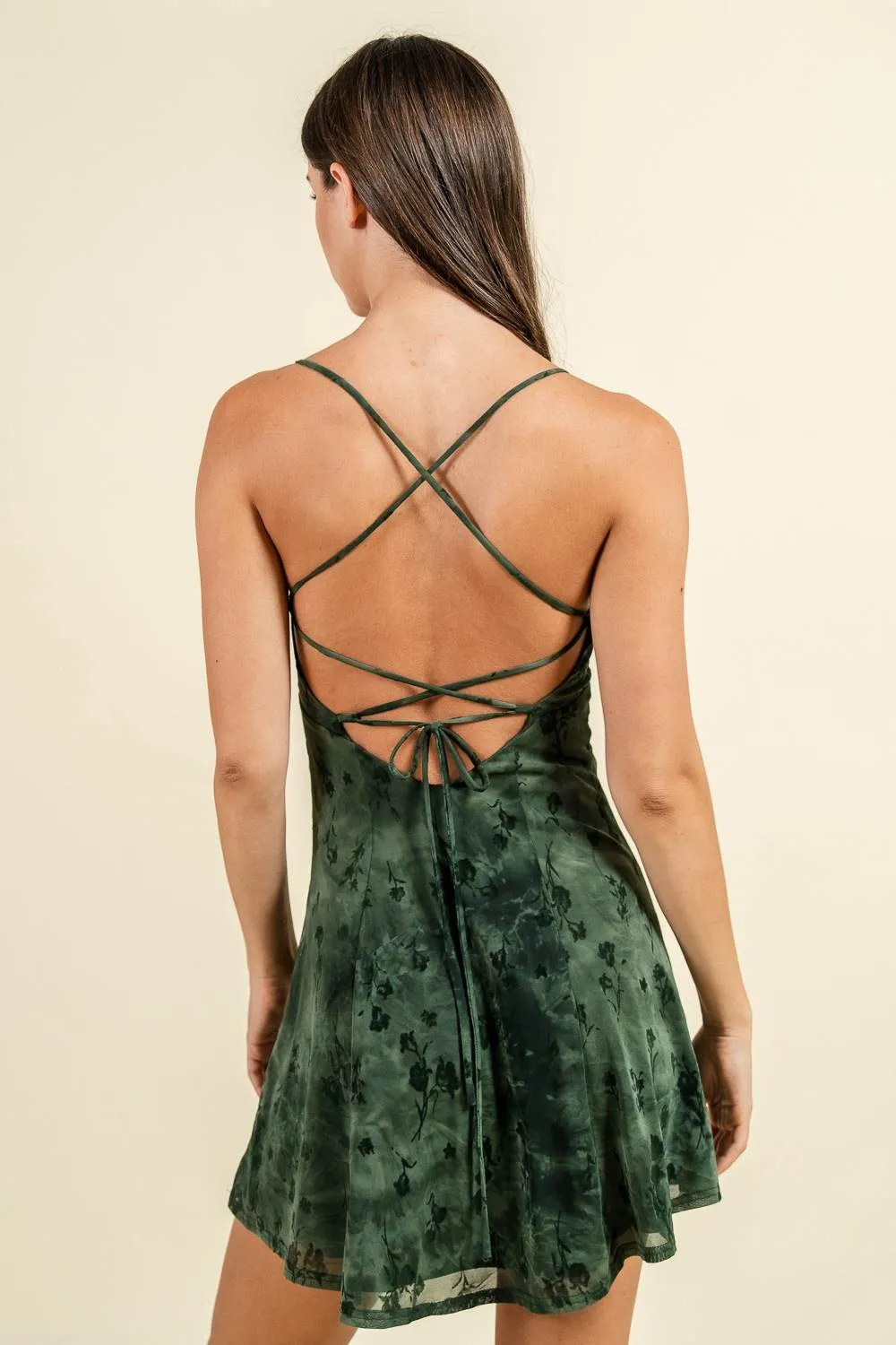 BD13114S / FIT AND FLARE MINI DRESS W/LACE UP BACK sold by privy product image thumbnail 3