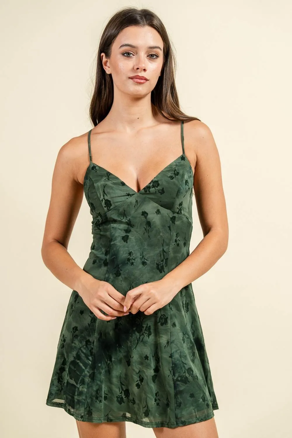 BD13114S / FIT AND FLARE MINI DRESS W/LACE UP BACK sold by privy