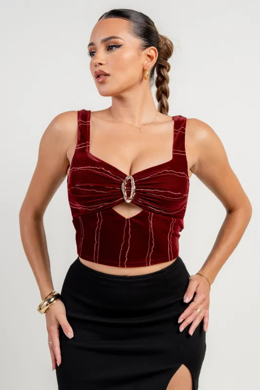 PTKF45432B / BRSHED STRIPE MESH PRINT TOP sold by privy