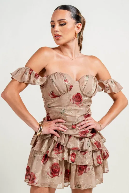 PD79136S / LEOPARD PRINT RUCHED MIDI DRESS sold by privy