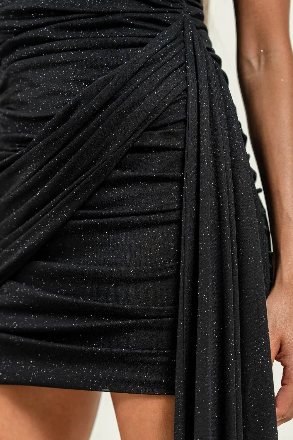 PD79088NST / TUBE BONING INSIDE SASH RUCHING MINI DRESS sold by privy product image thumbnail 5