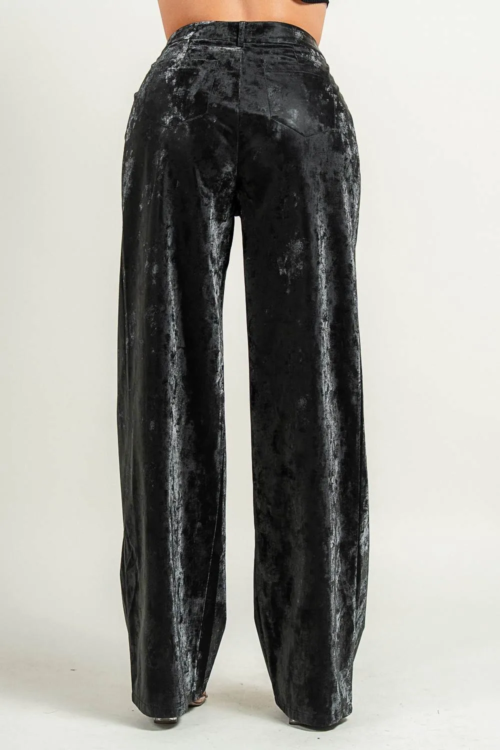 PB32044K / WASH EFFECT PLEATHER WIDE LEG PANTS sold by privy product image thumbnail 4