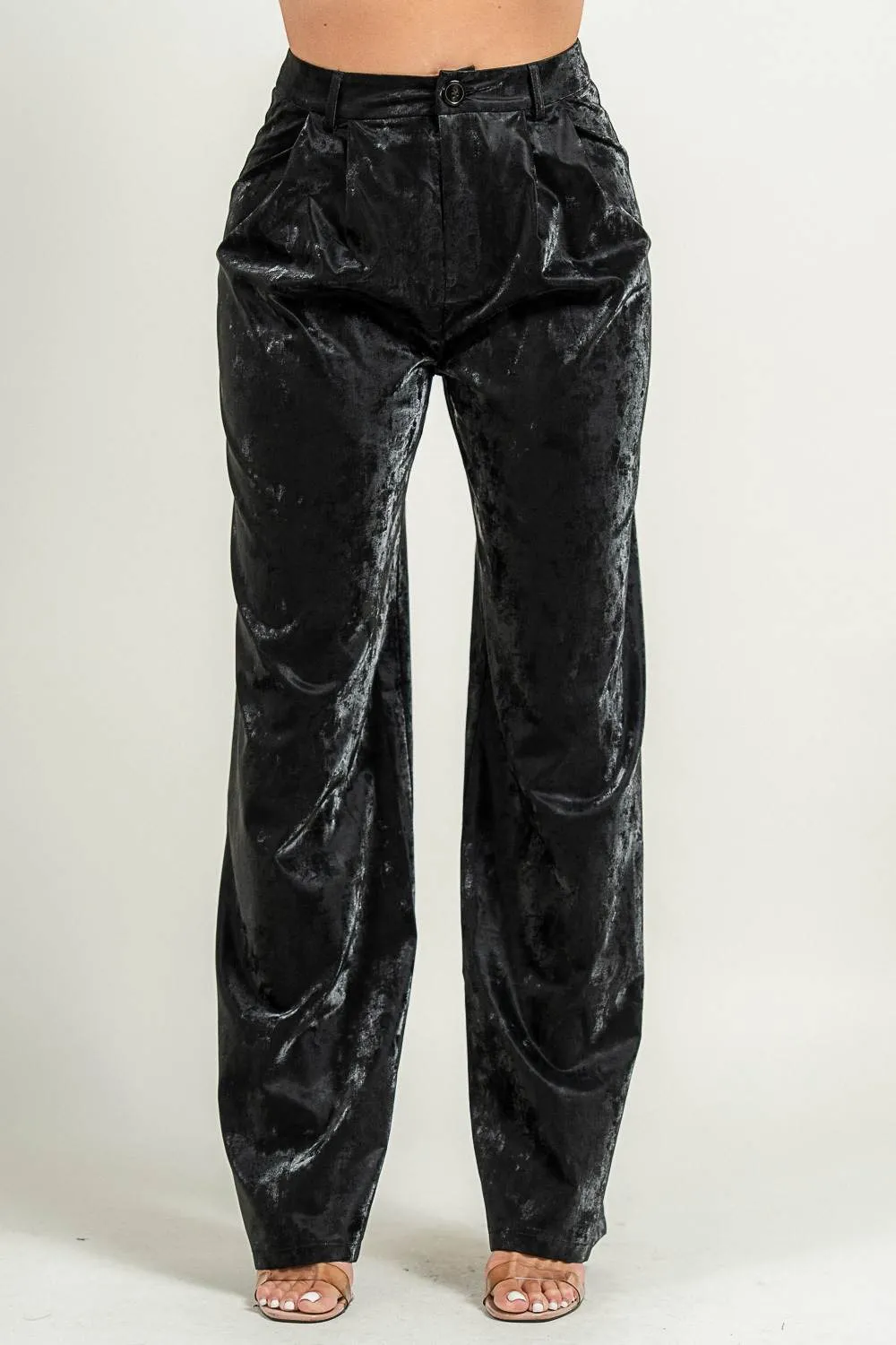 PB32044K / WASH EFFECT PLEATHER WIDE LEG PANTS sold by privy product image thumbnail 3