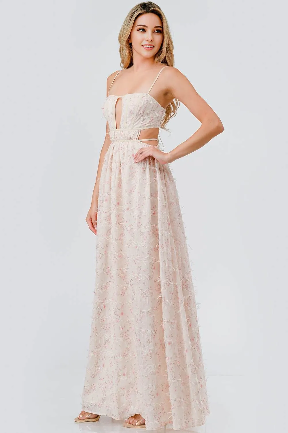 AD4164E / PRINTED WOVEN 2D LACE PATTERN DRESS sold by privy product image thumbnail 3