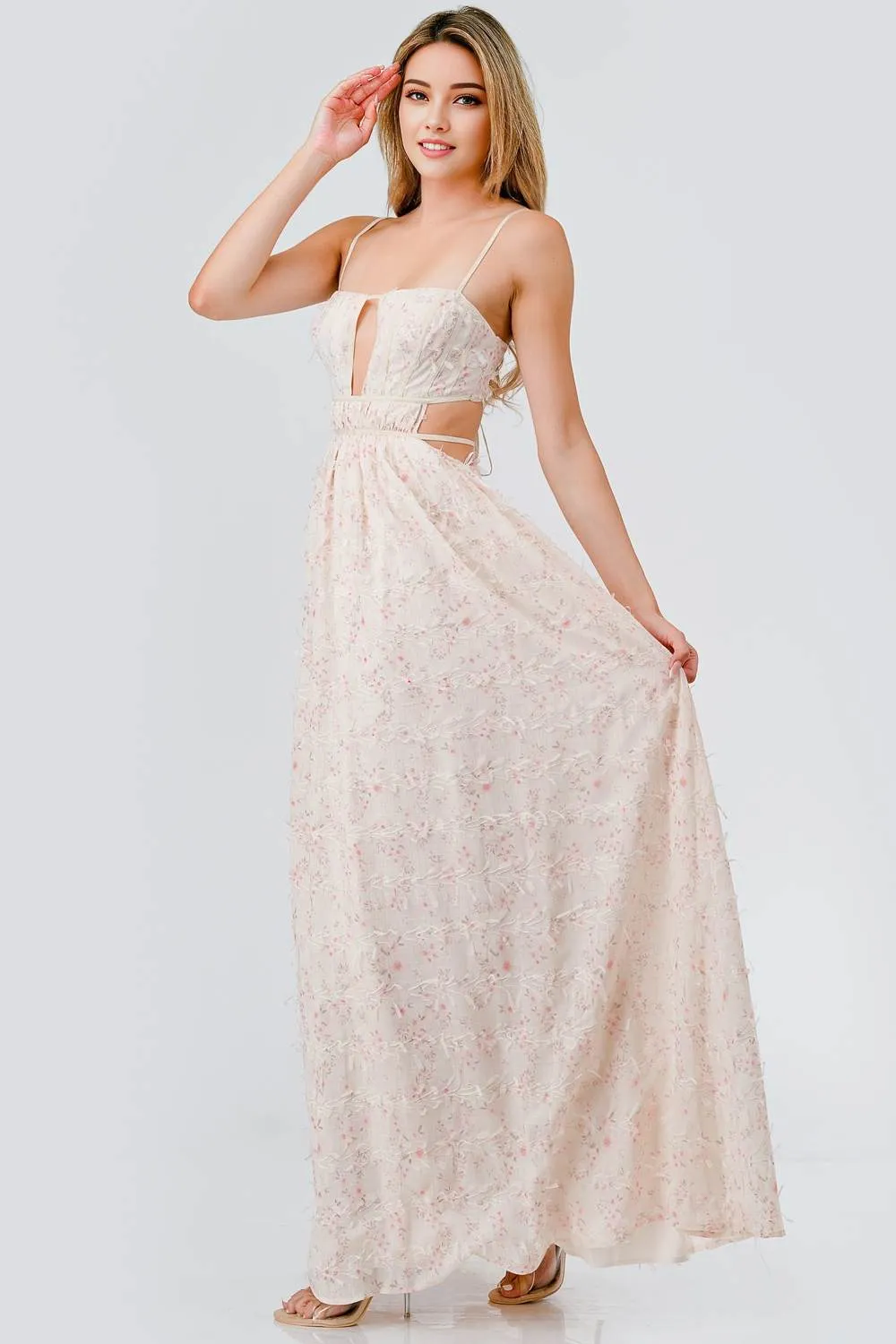 AD4164E / PRINTED WOVEN 2D LACE PATTERN DRESS sold by privy product image thumbnail 5