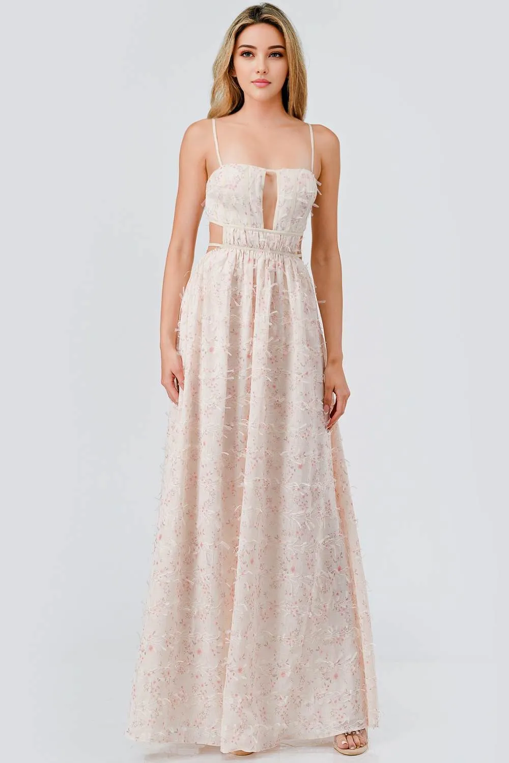 AD4164E / PRINTED WOVEN 2D LACE PATTERN DRESS sold by privy product image thumbnail 2