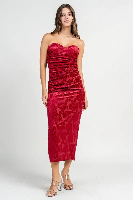 CD30627S / SWEETHEART S/L MIDI DRESS sold by privy