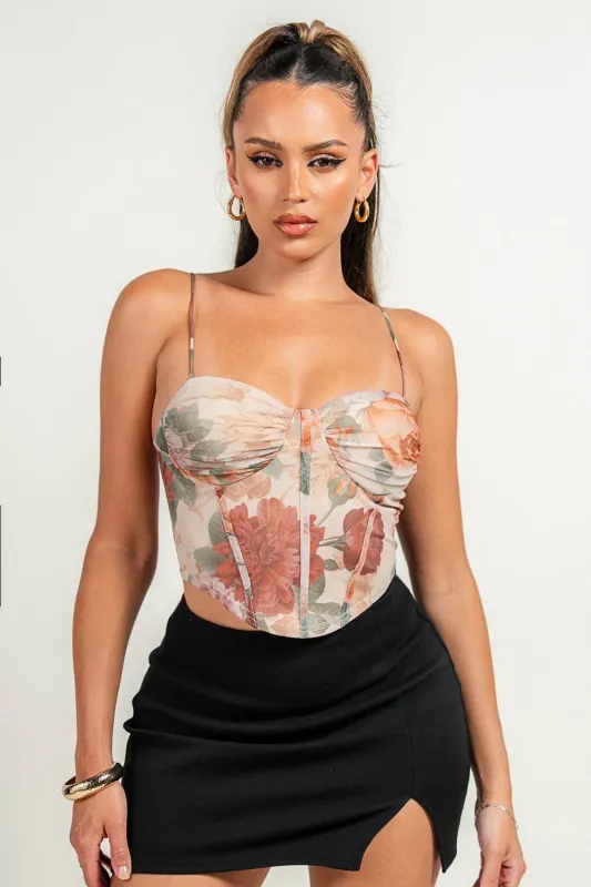 PT45503K / CROSET PIPPING CROP TOP sold by privy