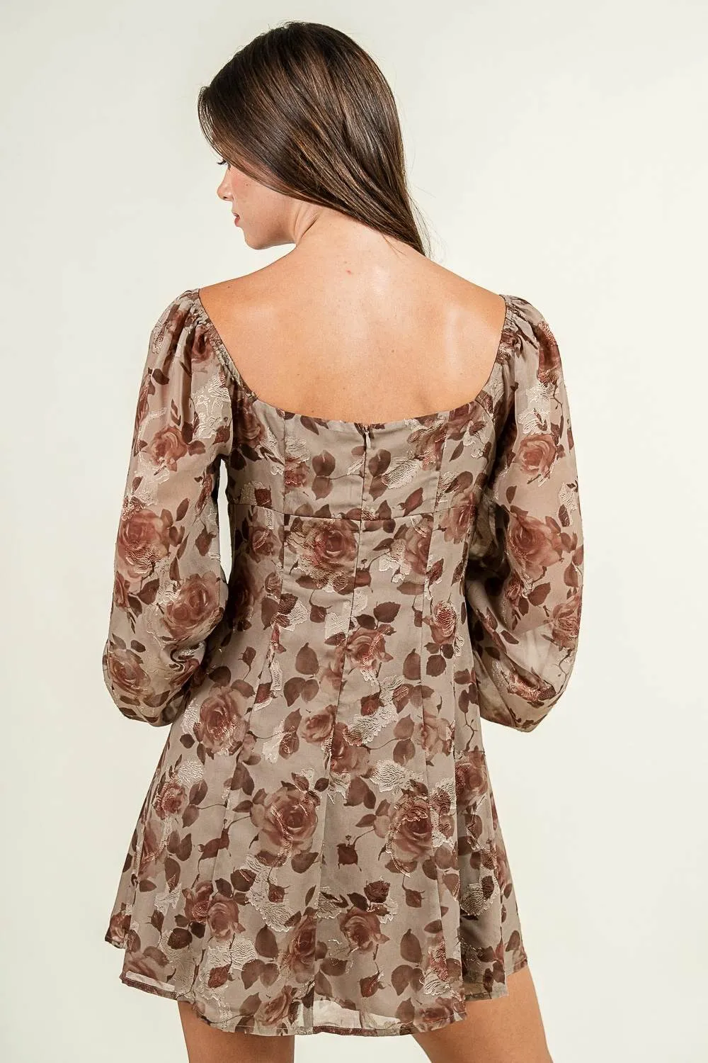 CD30592S / SWEATHEART NECK L/S SHORT DRESS sold by privy product image thumbnail 3