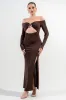 PDKF78849S / GLITTER STRETCH KNIT MAXI DRESS sold by privy