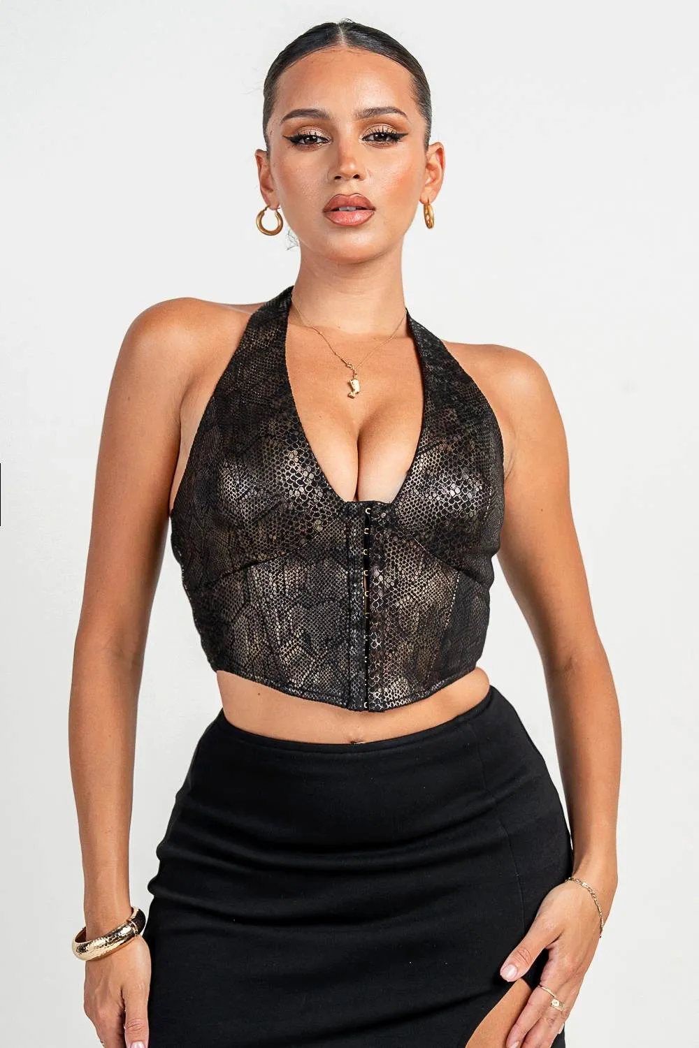 HT4051E / HALTER NECK CORSET TOP sold by privy product image thumbnail 4