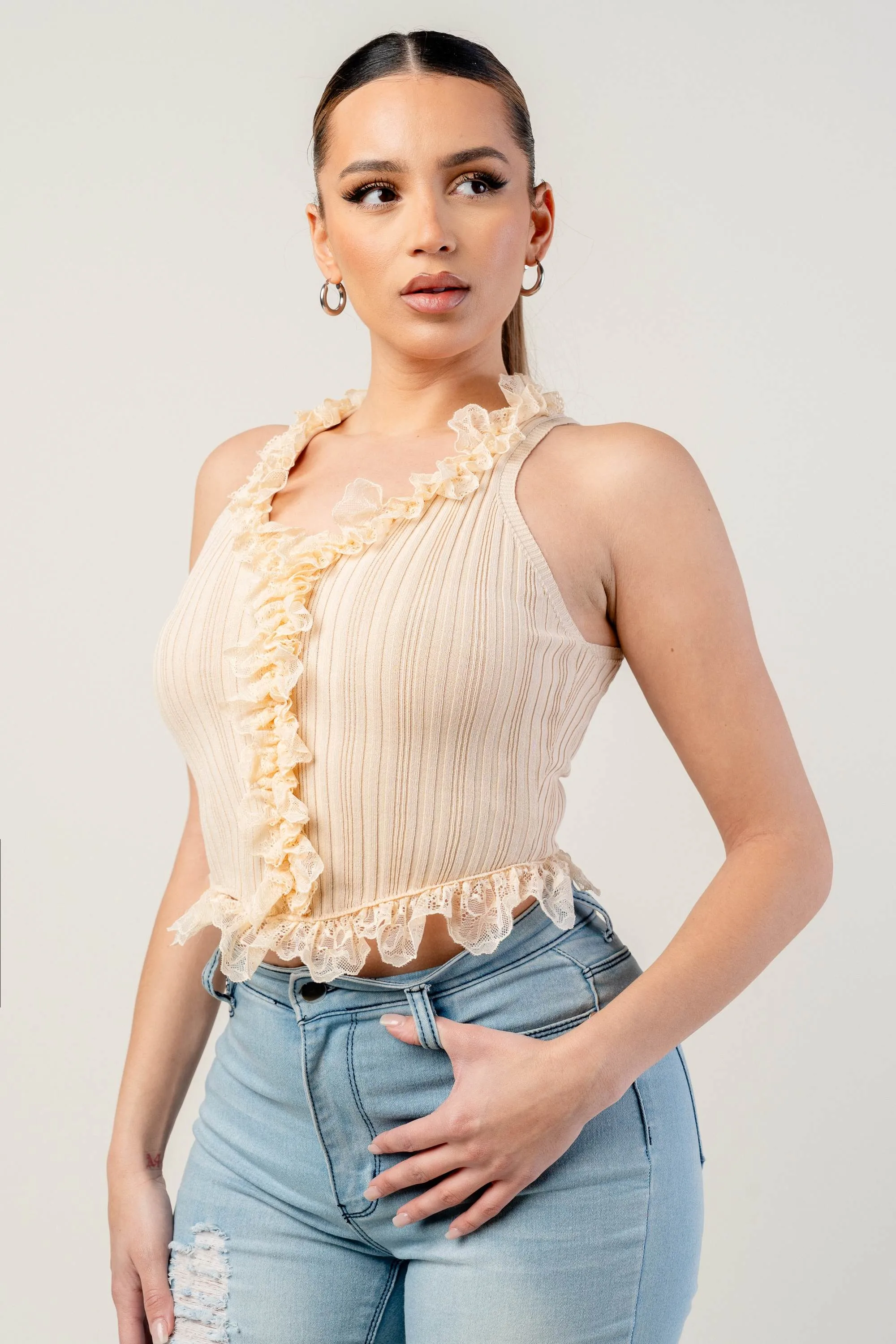 PT45232S / RIBBED SWEATER KNIT TOP sold by privy product image thumbnail 2