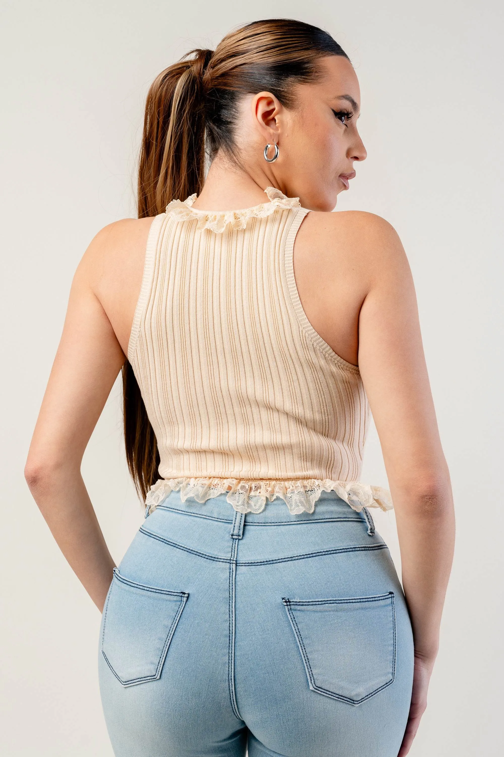 PT45232S / RIBBED SWEATER KNIT TOP sold by privy product image thumbnail 3