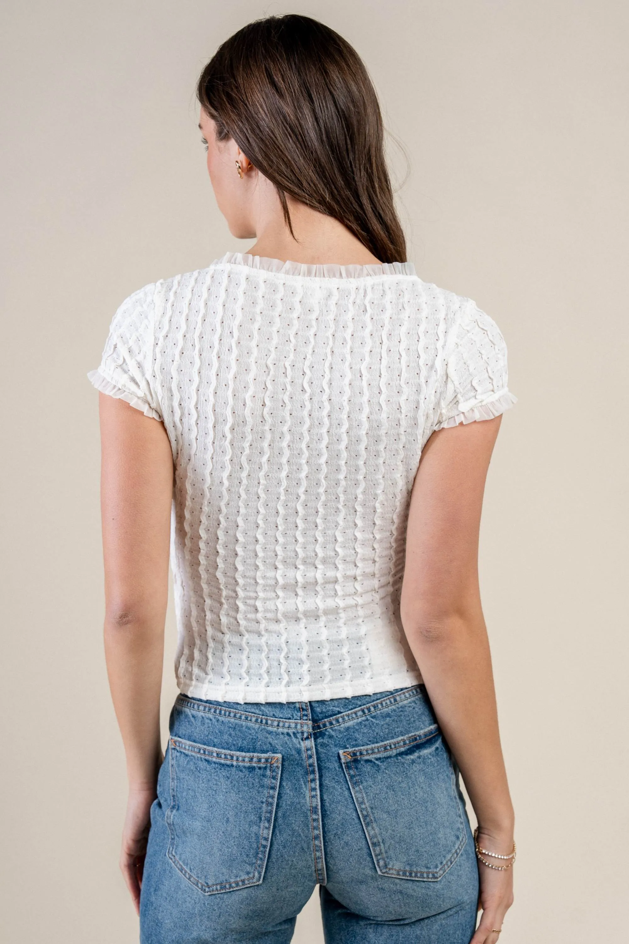 BT3071C / TEXTURED KNIT TOP sold by privy product image thumbnail 3