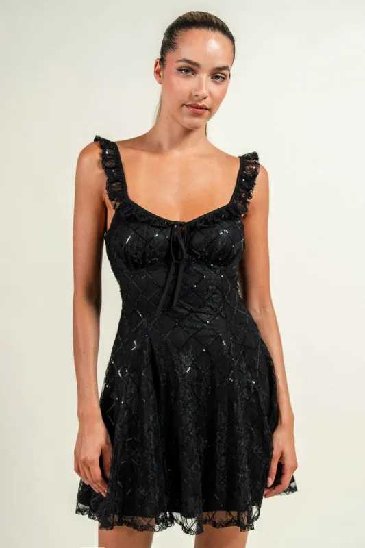 HD30244K / NOVELTY LACE MINI DRESS sold by privy