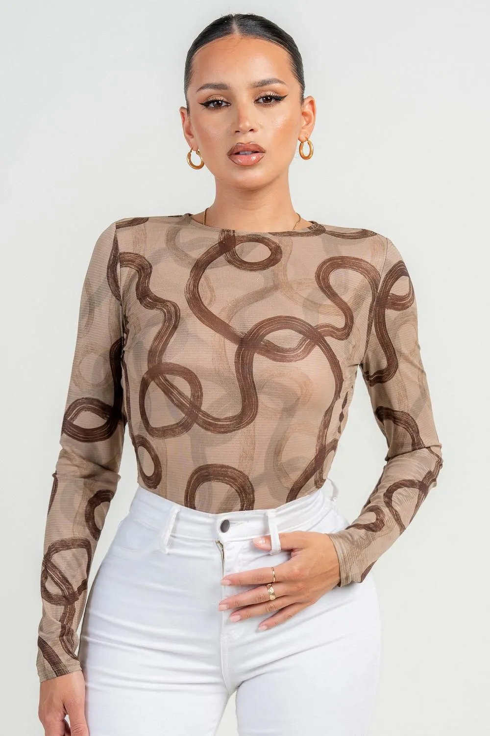 PT45570KST / ROUND NECK LONG SLEEVE OPEN BACK BODYSUIT sold by privy product image thumbnail 4