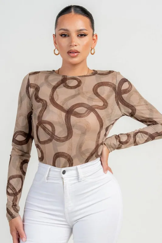 PT45570KST / ROUND NECK LONG SLEEVE OPEN BACK BODYSUIT sold by privy