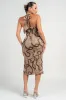 PD79379K / HALTER MIDI PRINT DRESS sold by privy