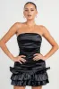 HD30432S / STRAPLESS RUCHED RUE HEM MINI DRESS sold by privy