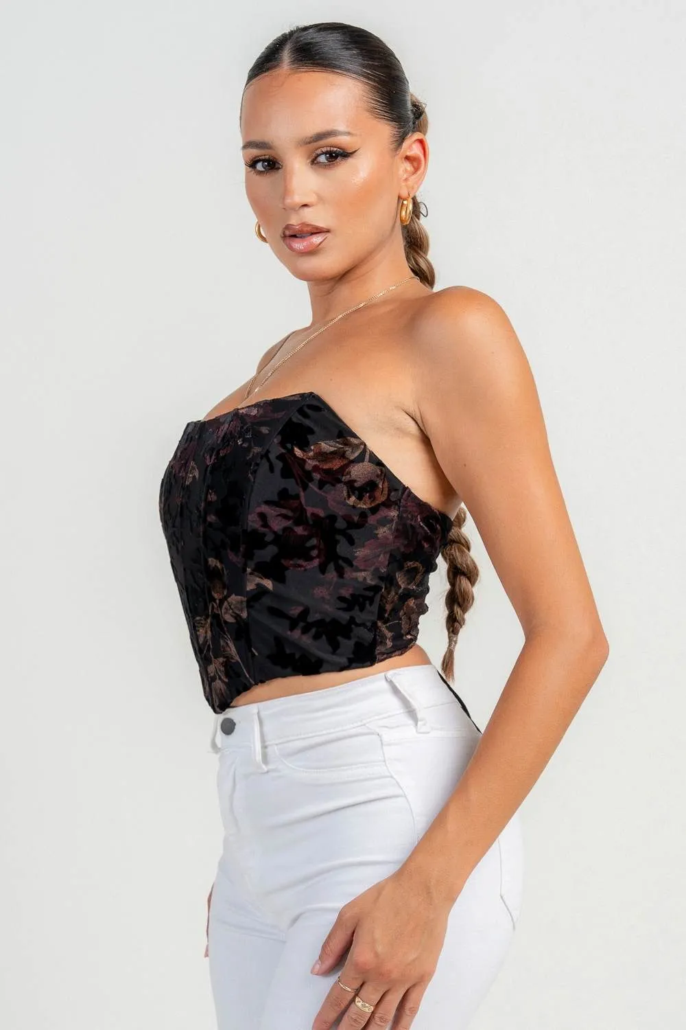 HT4101N / CORSET LACE UP BACK TOP sold by privy product image thumbnail 2