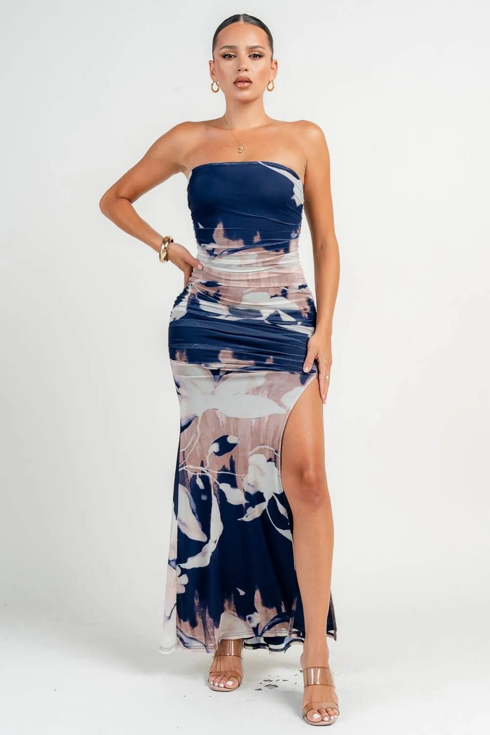 PD79262E / TUBE RUCHING MAXI DRESS sold by privy product image thumbnail 4