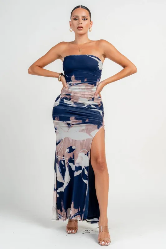 PD79262E / TUBE RUCHING MAXI DRESS sold by privy
