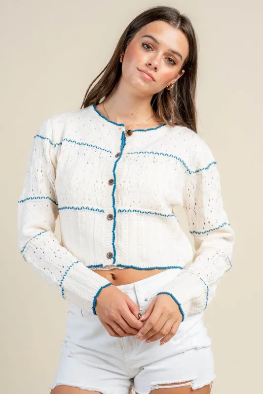 BTKF3207B / CROPPED BUTTON DOWN TOP sold by privy