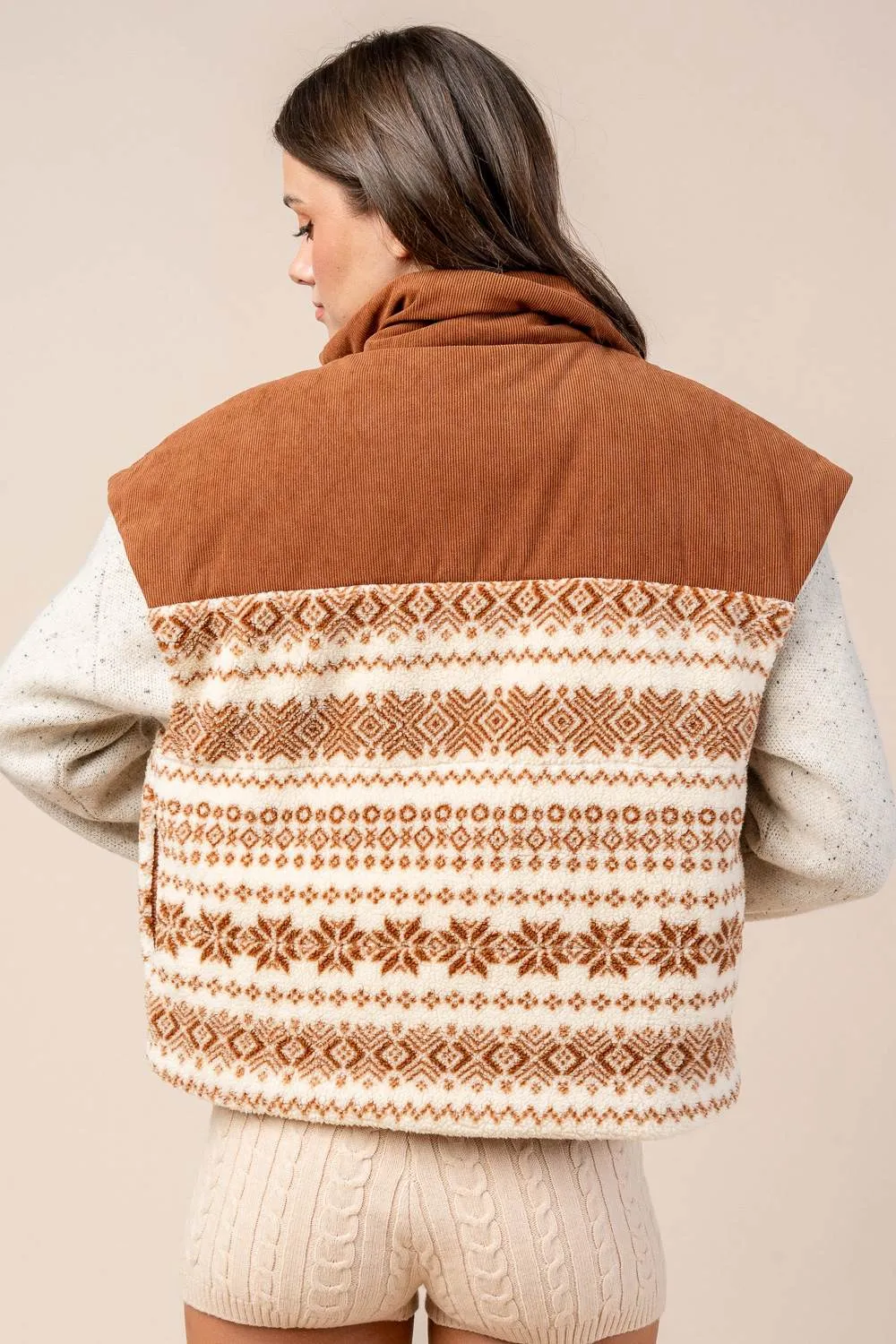 CG60053N / ZIP FRONT CORDURY SHERPA VEST sold by privy product image thumbnail 3