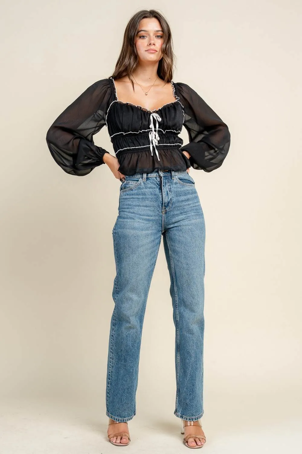 BT2919S / LONG SLEEVE TOP FEATURING MERROW EDGE FINISHING sold by privy product image thumbnail 5