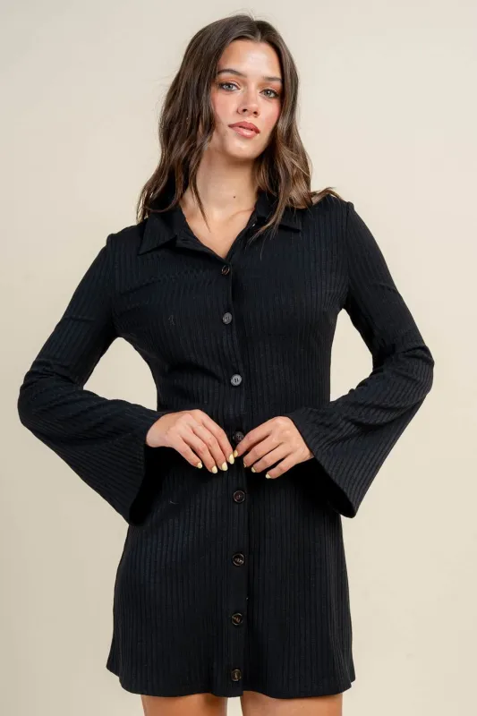 BD13134S / FIT & FLARE BUTTON DOWN MIMI DRESS sold by privy