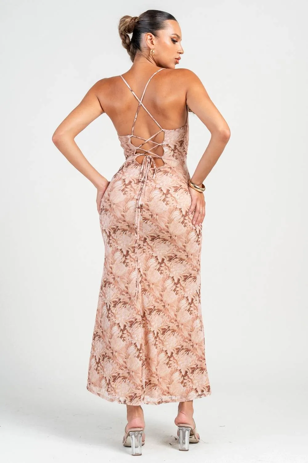 PD79347KST / COWL NK BACK LACE UP MAXI sold by privy product image thumbnail 3