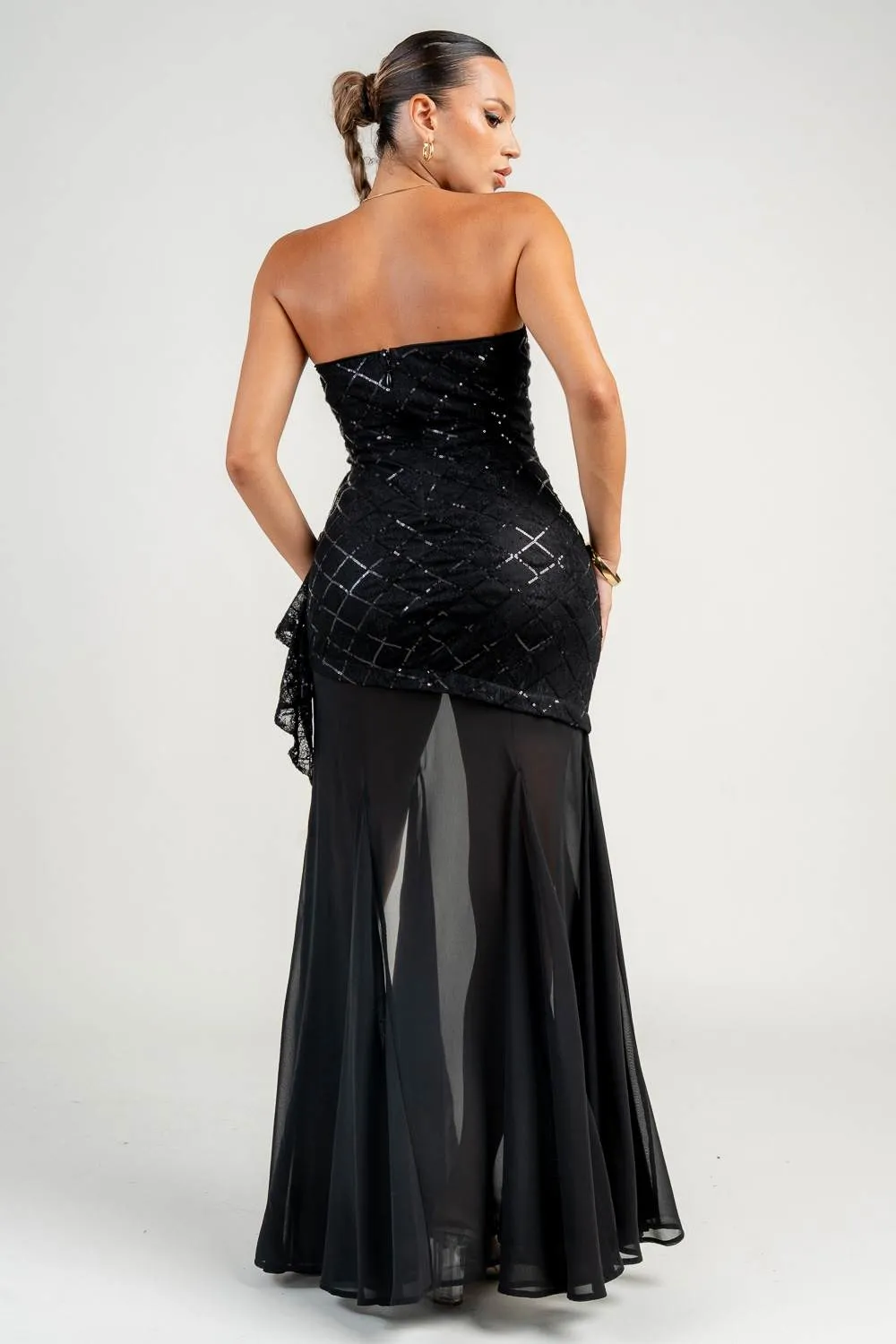 HD30502KST / STRAPLESS SASH MAXI DRESS sold by privy product image thumbnail 3
